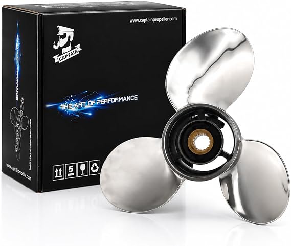 Propeller for Mercury Engines 9.9-20 HP,Stainless Steel Boat Props,14 Tooth