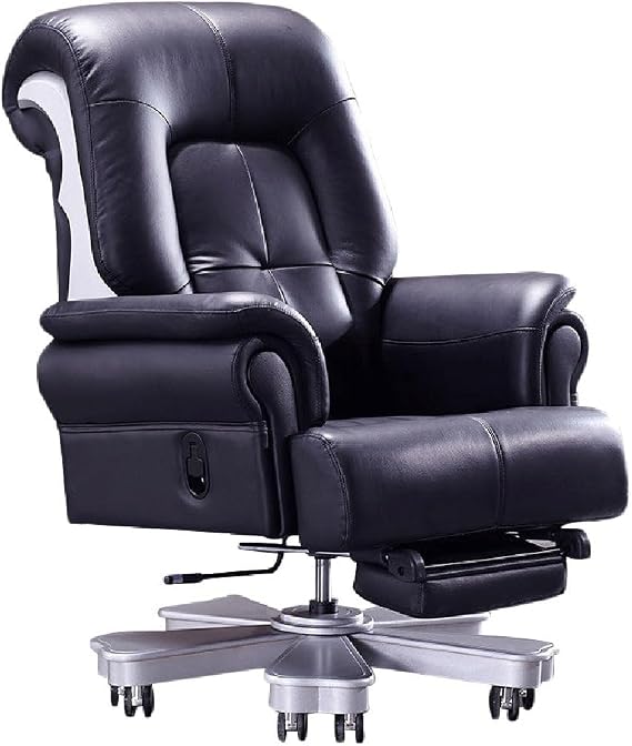 Office Chair Fully Reclining Executive Leather Chair (D As Shown)