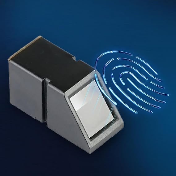 R307 Fingerprint Module Sensor - Optical Fingerprint Reader Sensor Module Door Lock Access Control Red Light, Fingerprint Identification Module Access Control Attendance Recognition Device (Black_1pc)