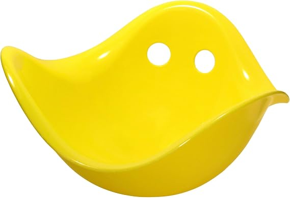 MOLUK Bilibo Endless Play Possibilities for Kids, Motor Skills Toy for Children from 2 Years, Play and Spin Seat, Imaginative Learning Toy, Hand-Eye Coordination, Travel-Friendly, Non-Toxic, Yellow