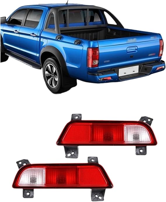 Car Accessories Rear Bumper Reflector Light Stop Lamp Warning Brake Lamp Signal Light Fog Light Tail Lamp Compatible With JAC T8 T9 Pickup(Left and Right)