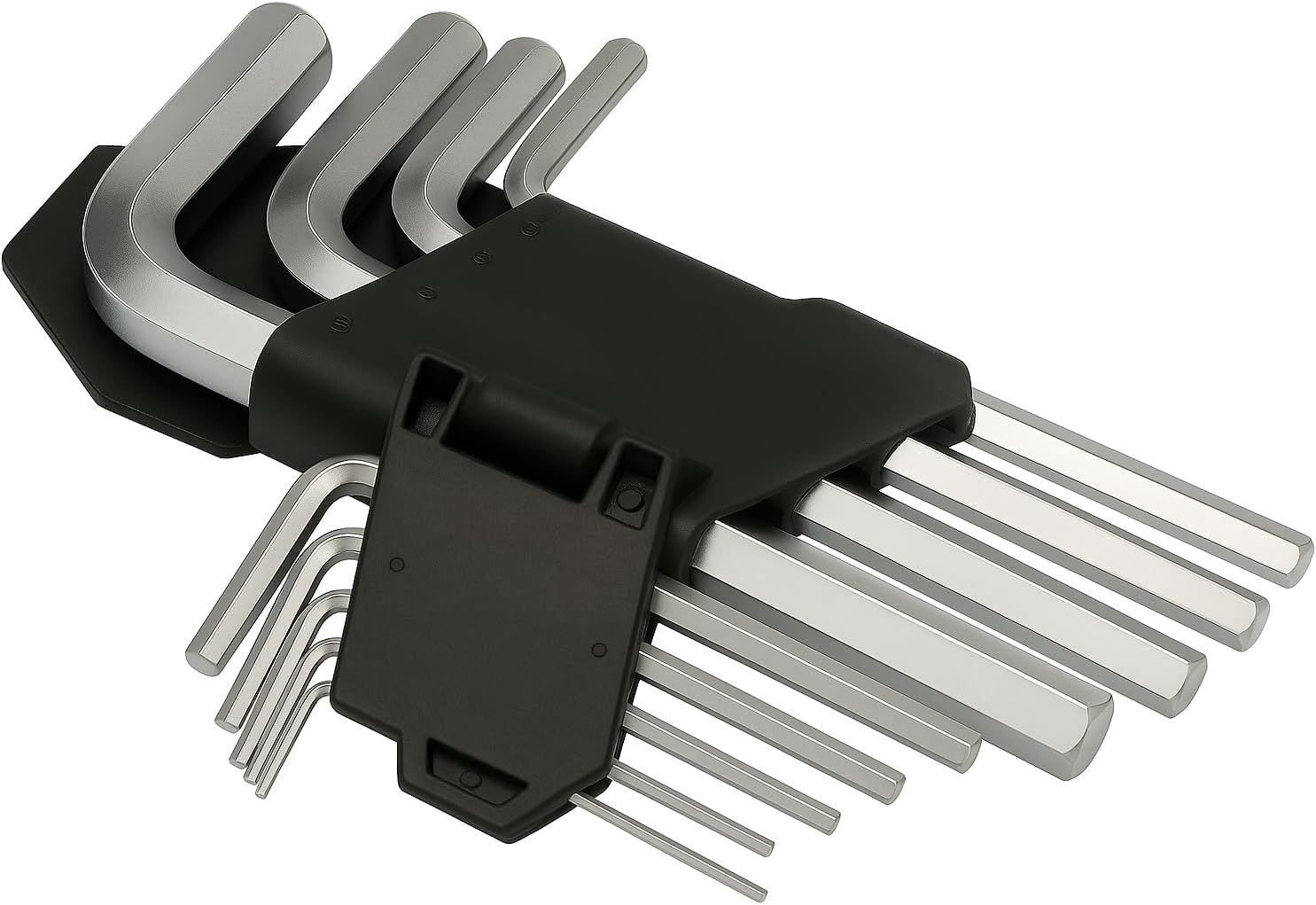 Rain 9 Piece Hexagonal Allen Key Set – Hex Set in Different Sizes | Suitable for Bicycle, Furniture, Machine Assembly and Hand Tools Use | Ergonomic L Type Key Set