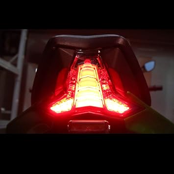 LED Tail Light Smoke Lens Integrated Turn Signal Light For KAWASAKI 2014-2021 Z1000/2016-2021 Ninja ZX-10R ZX-10RR/2018-2021 ZX-6R (Lens Color:Smoke)