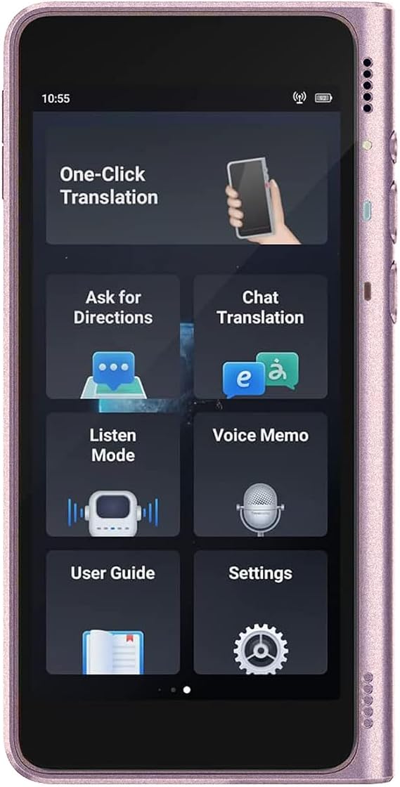 by Timekettle,T1 Language Translator with 4" HD Screen,Support 40 Languages and Photo Translation,Instant Translator Device No WiFi Needed,Built in 2-Year Global Mobile Data for Travelling