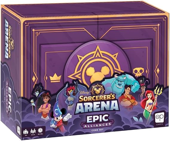 Disney Sorcerer's Arena: Epic Alliances Core Set | Strategy Board Game for 2 or 4 Players Ages 13 & Up | Featuring Disney and Pixar Characters & Villains | Officially-Licensed Family Game