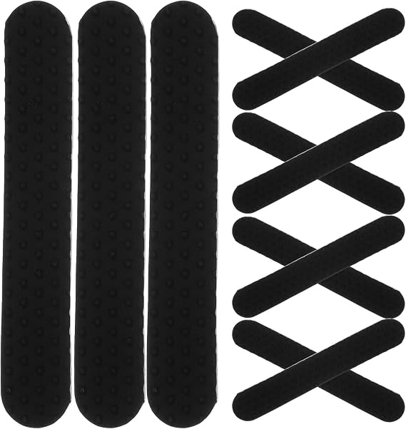 Silicone Hanger Strips Self-Adhesive Non-Slip Hanger Grips for Plastic Clothes Hangers Wardrobe Anti-Slip Stripes Grip Strips for Closet Organization and Garment Storage