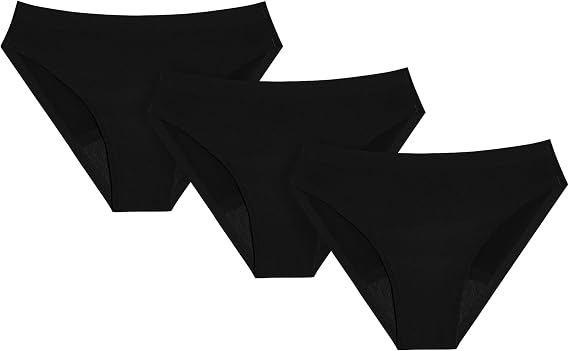 KNIX Teen Girls Leakproof Period Underwear No-Show Bikini 3-Pack Heavy Flow Protection, Absorbs 47 Super Tampons
