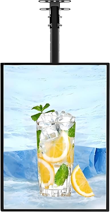 TV Light Box Billboard, Slim Snap Frame LED Light Box, Wall Mounted 3D Menu Board, Aluminum Restaurant Board Sign for Restaurant Shops 60×80cm
