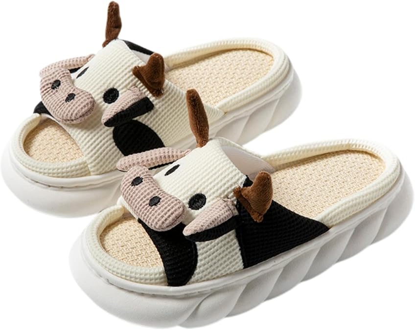 Cute Rabbit Lace Slippers, Animal Linen Slippers for Summer, Couple's Home Shoes