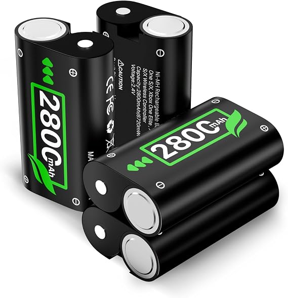 4x2800mah Battery Pack for Xbox Series X/S Controller, Rechargeable Battery Compatible for Xbox One/Xbox Series x/Xbox One s, High Capacity