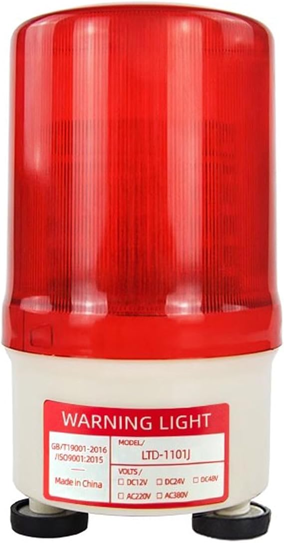 Magnetic Strobe Lights for Trucks Rotating Beacon Flashing Siren Light with 90dB Buzzer Emergency Lights for Vehicles DC24V