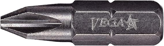 VEGA 100pc Professional Grade Philips #2 Power Tool Screwdriver Insert Bits (125P2A-100)