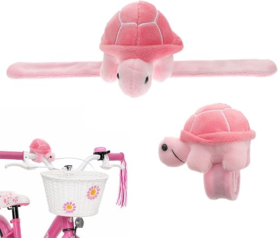 Abaodam Pink Turtle Slap Bracelet, Plush Animal Snap Band Hug Wristband, Cute Stuffed Turtle Slap Toy, for Kids Party Favors Wrist Decor