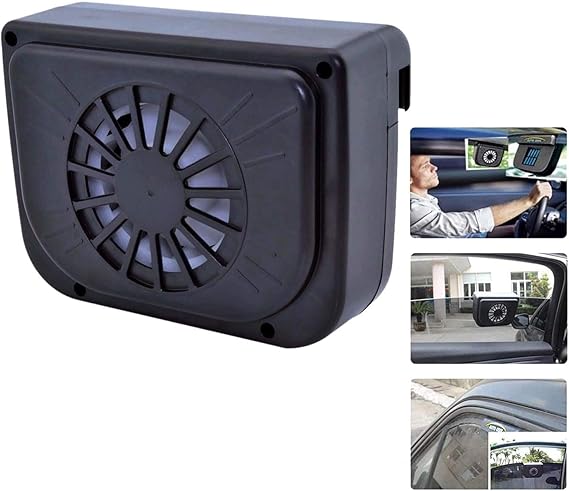 Solar Powered Car Ventilator Window Solar Exhaust Radiator Fan, Window Windshield Auto Air Vent Cooling Fan System Cooler