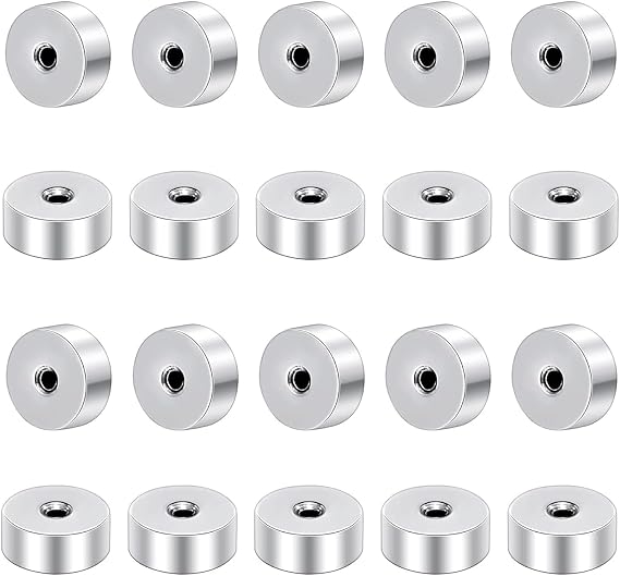 Stainless Steel Earring Backs, 2mm Flat Earring Backs for Studs Screw