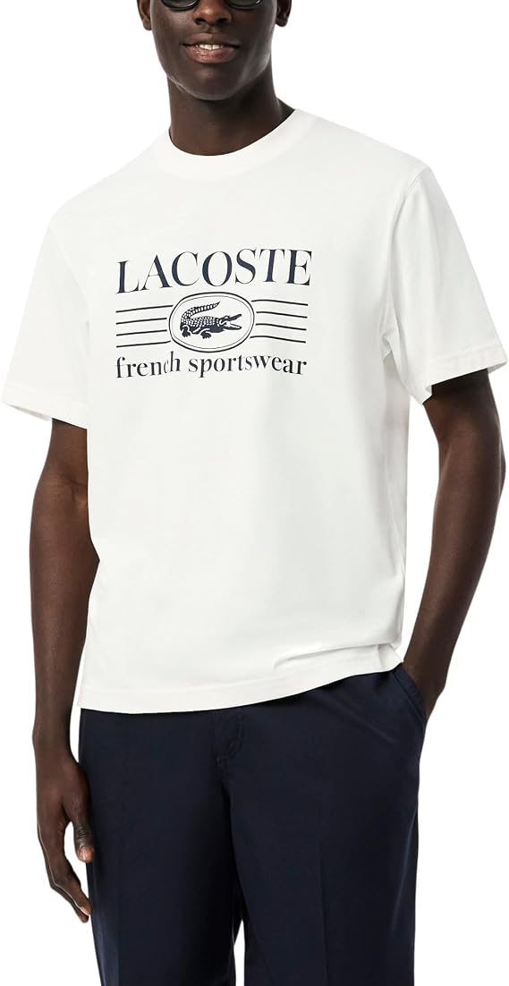 Lacoste Men's Classic Fit Cotton Print T-Shirt Classic Fit Cotton Print T-Shirt (Pack of 1)