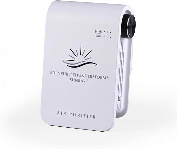 EdenPURE Thunderstorm Sunray Air Purifier Plug In Ionizer Plasma Remover | Odor & Smoke Eliminator, No Filter, Perfect for Home, Pets, Car and Removes Mold - USB Powered, Portable for Indoor & Travel