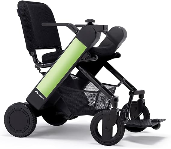WHILL Model F Power Chair - Convenience and Performance - with Foldable Design, Smart Technology, and Remote Control via App - A Perfect Mobility Solution for Adults and Elderly. - Green (One Size)
