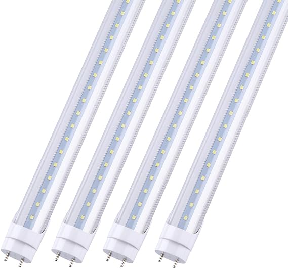 LED Tube Light 4ft G13 Base, T8 Ballast Bypass Required, Dual-End Powered,5000K Daylight White 22W, 60W Replacement LED Bulb Lights, 2640 Lumens, Clear Cover, AC 85-277V Pack of 100