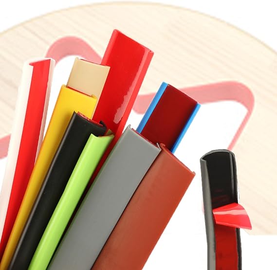 32.8ft Self Adhesive U-Shape Edge Banding, Flexible U Channel Edge Trim, Furniture Edge Strip, TPE Edge Protector, for Countertop Table Cabinets Shelves Restoration(Black,12mm)