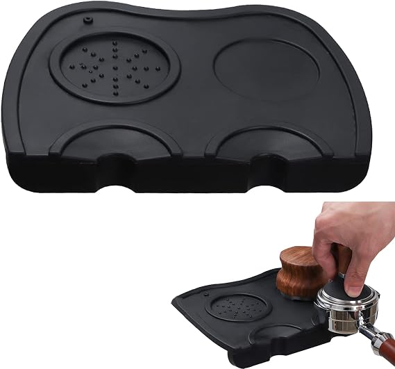 Coffee Tamping Mat, Silicone Tamper Mat Corner with Edge Protection
