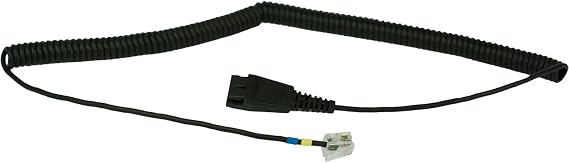 Jabra GN8000 Quick Disconnect (QD) Coiled Bottom Cord 01-0203