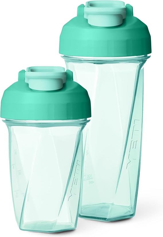 YETI Yonder Helimix Vortex Blender Shaker Bottle Holds up to 20oz and 27oz | No Blending Ball or Whisk | USA Made | Portable Pre Workout Whey Protein Drink Shaker Cup | Dishwasher Safe, Seafoam