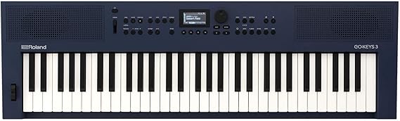 Roland GO:KEYS 3 Music Creation Keyboard, 61-Note Keyboard | ZEN-Core engine with 1000+ sounds, stereo speakers, and Bluetooth audio/MIDI for music streaming, Midnight Blue