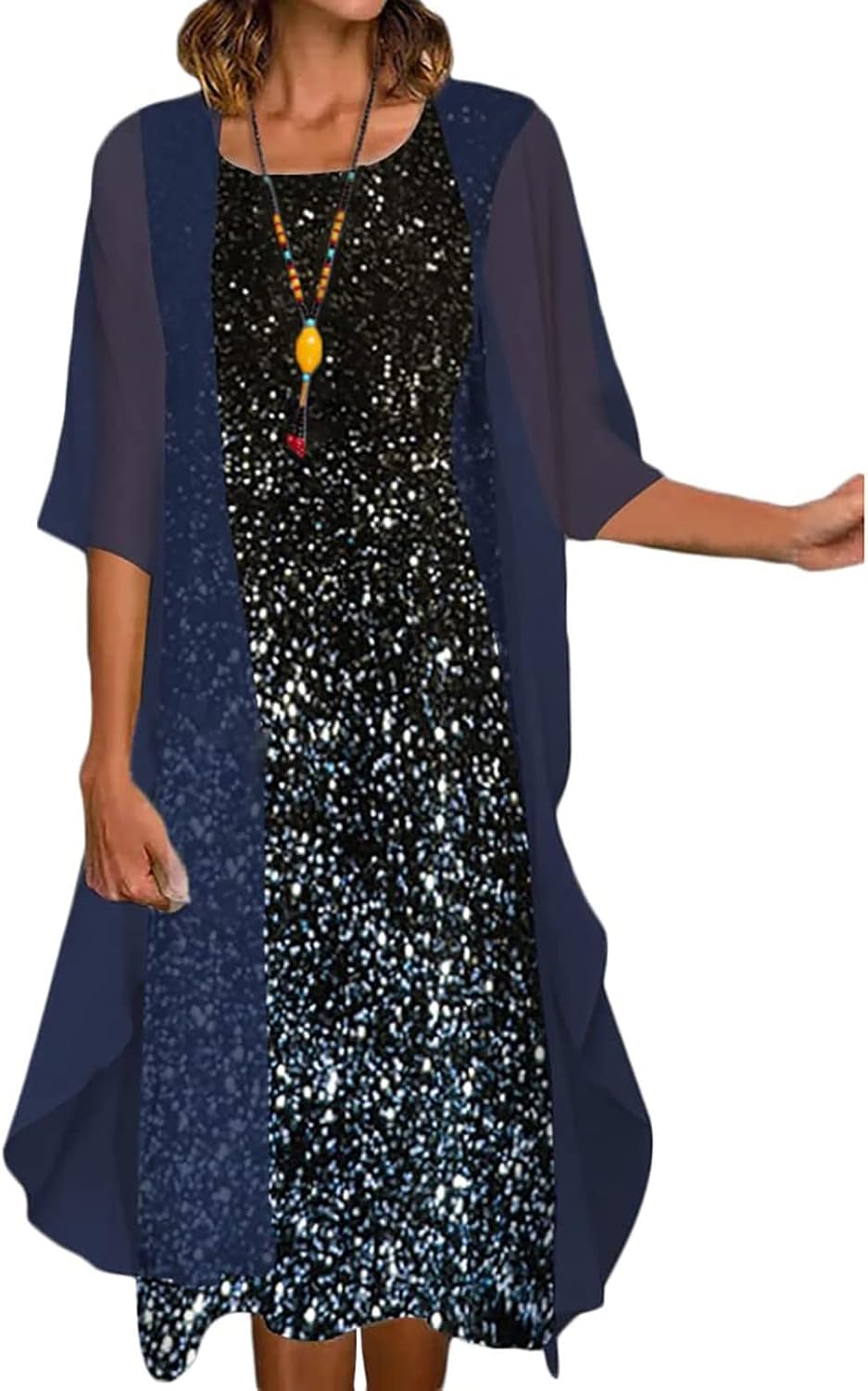 FIRERO Vintage Print Cocktail Dress Festive Wedding Guest Dresses Evening Dresses Tulle Cardigan Two Piece Dress for Women