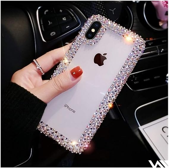 ZXD ZHEXUNDIAN I Phone 11 Case i Phone Case Glitter Cute Rhinestone TPU Case for iPhone 11 for iPhone 8 for iPhone 7 Case for Samsung Galaxy S8 S9 S10 (Color : 01, Size : for iPhone 11)