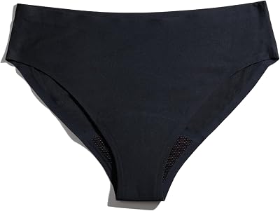 DIVA Reusable Period Underwear - Quick Dry Menstrual Underwear - Period Panties - Seamless Bikini, Black