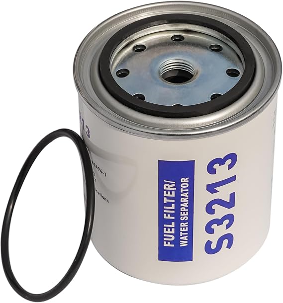 S3213 Fuel Filter Fuel Water Separator(10 Micron) Replacement for Marine Outboard Motor Mercury Boat Replaces# S3213,18-17928, 35-60494-1, 35-809097, 18-7932-1