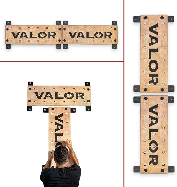 Valor Fitness Climbing Peg Board Wall Mounted Plywood for Gym, Ninja Training, Cross Training, Rock Climbing & Gymnastics Workout Equipment