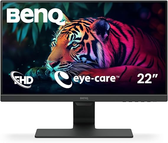 BenQ GW2283 Computer Monitor 22" FHD 1920x1080p | IPS | Eye-Care Tech | Low Blue Light | Anti-Glare | Adaptive Brightness | Tilt Screen | Built-in Speakers | HDMI | VGA,Black | Low Blue Light | Anti-Glare | Adaptive Brightness | Tilt Screen | Built-In Speakers | HDMI | VGA,Black