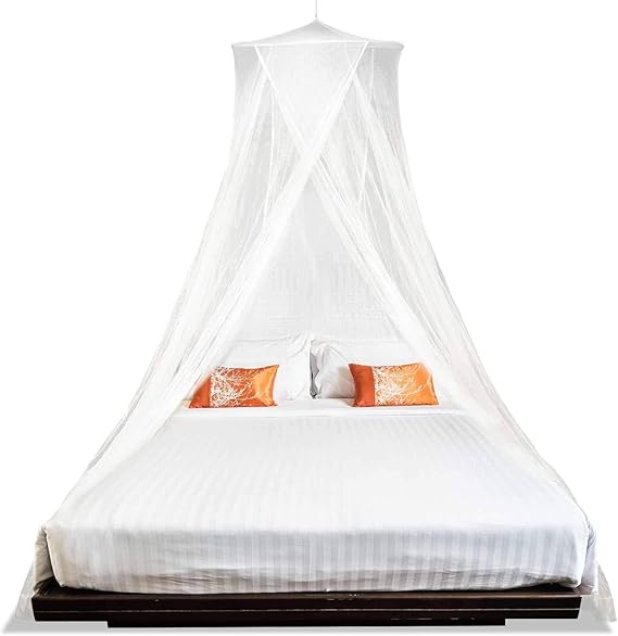 MEKKAPRO Extra-Large King Mosquito Bed Net, Made for King Queen and Twin, Bed Mosquito Netting | Bed Canopy Curtains, White Mosquito Netting
