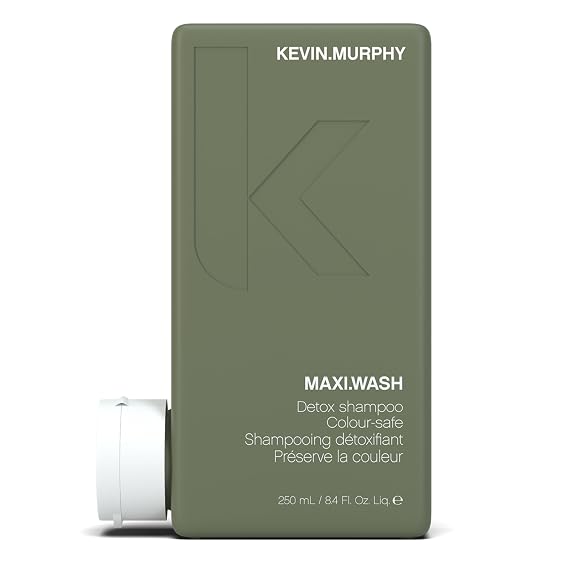 KEVIN.MURPHY MAXI.WASH - Detox Shampoo - Removes Build-Up & Minerals - Colour Safe - Scalp Shampoo - Sulphate Free & Paraben Free - 250 mL / 8.4 fl oz | Detoxifying Treatment that Removes Build-Up and Minerals, Colour-Safe, Sulphate-Free and Paraben-Free Care