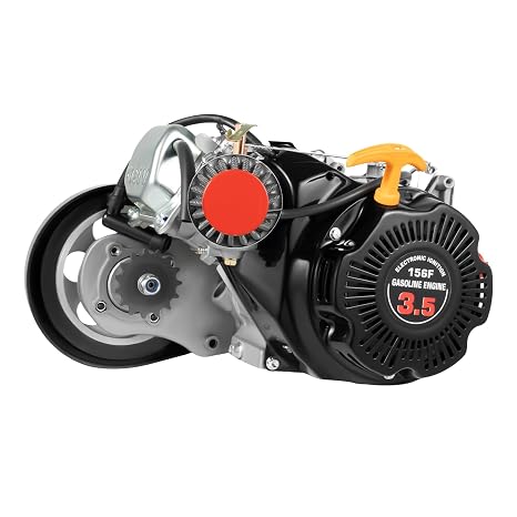100cc Bicycle Motor Kit,4-Stroke 3.5HP Bicycle Gasoline Engine Motor,Motorized Bicycle Kit with Double Belt Drive & Air-Cooling,Hand Start,50km/h (100cc Belt)