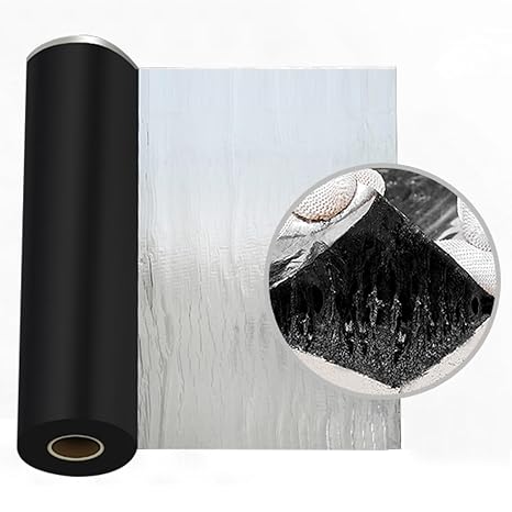 Super Waterproof Aluminum Foil Self-Adhesive Roof Flashing Tape Repair Bitumen Tape,Multi-Use Butyl Sealing Tape,for Roof Leak,Window Grouts,Metal,Colour Steel Tiles (3.3ft x 26.2ft (W x L))
