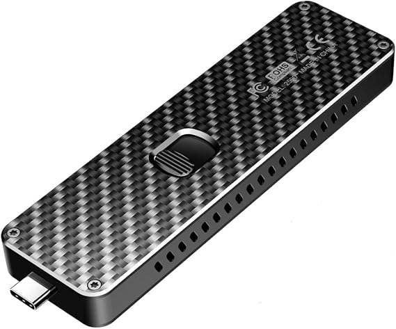 ineo USB 3.2 Gen 2 Type-C Carbon Fiber Retractable M.2 NVMe SSD PCIe Enclosure [C2590-NVMe]