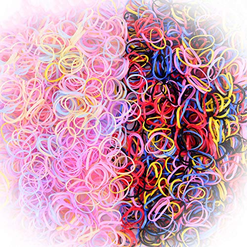 Toddlers Hair Ties for Kids Girls Baby Elastic Mini Hair Bands 1800pcs No Damage Hair Rubber Bands Multi Candy&Deep Color Hair Holder Jelly colors  Deep colors