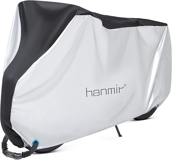 Hanmir Bike Cover Waterproof Outdoor, Bicycle Cover UV with Storage Bag