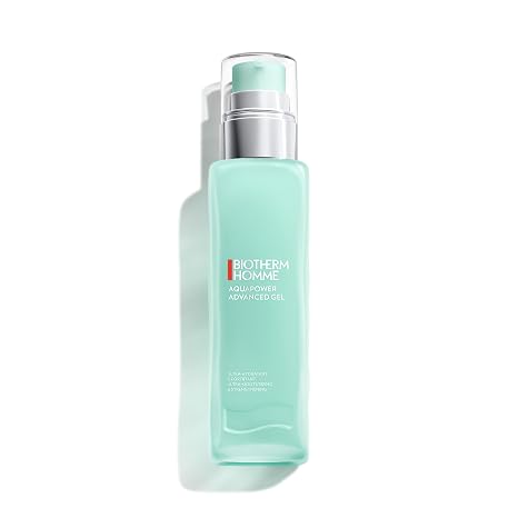Aquapower Advanced Gel, Men's Gel Face Moisturizer That Hydrates And Strengthens Skin, Fresh And Fast-Absorbing Water-Gel Formula with Biotech Plankton and Oligo-Elements for 48H Moisture, 3.4 Oz