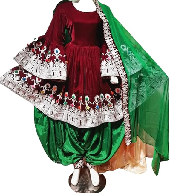 Afghan Kuchi Handmade Afghan Traditional Dress for Wedding Afghani Pashtun Culture Engagement Dress for Girls and Women from Pakistan