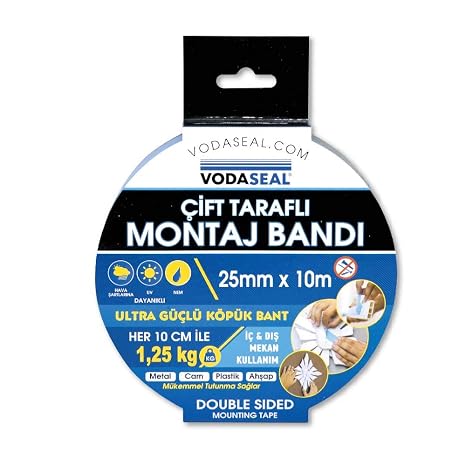 Vodaseal 53.01.021 Double Sided Mounting Tape, 25x10