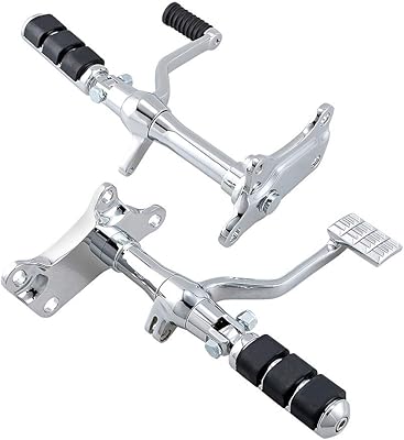 Chrome Forward Controls Assemblies Shift Linkage Rod Foot Pegs Compatible with 1996-2003 Harley Sportster XL883 XL1200