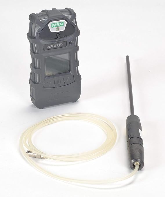 MSA 10116928 ALTAIR 5X Multi-Gas Detector (O2, CO, H2S), 10' Sampling Line, 1' Probe, Battery Powered, Charcoal Device with Color Display, Portable Gas Monitor, UL/CSA