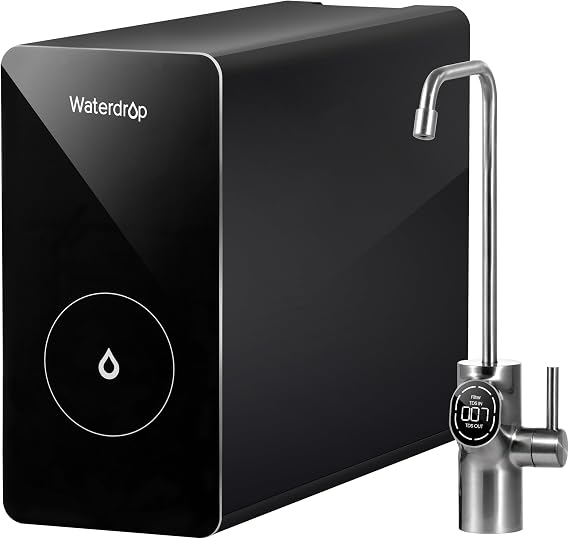 Waterdrop D6 Under Sink Reverse Osmosis Water Filter, 600 GPD, Tankless