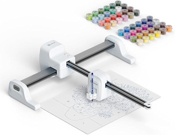 LOKLiK iPaint Machine for Painting - Custom Paint by Number Sketch by Self, Beginner Friendly to Personalize Paint By Numbers Kit for Adults, Auto Draw Clear Line with Digital-Coded, Gift for All-Ages