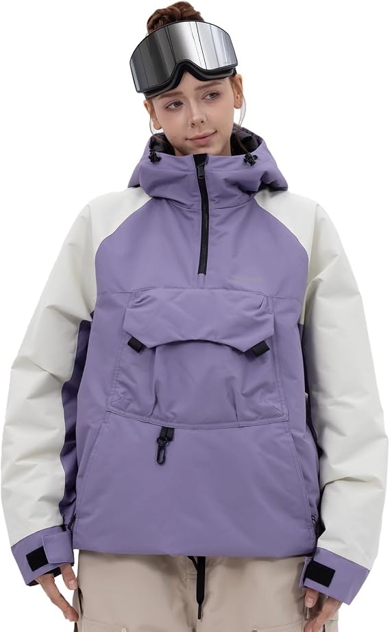 SNOWVERB Baggy Fit Ski & Snowboard Snow Coats Anorak Jacket for Men Women