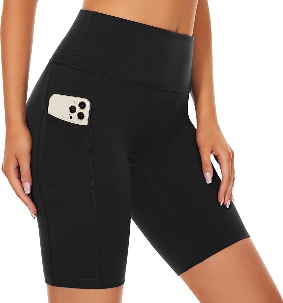 SIMIYA Cycling Shorts Women High Waist Short Leggings with Pockets
